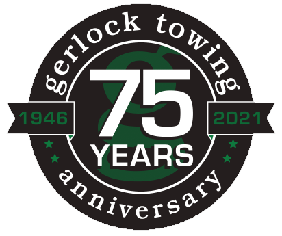 Gerlock Towing 75 year Anniversary Logo
